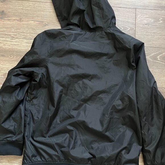 Old Navy Black Jersey Lined Long Sleeve Hooded Jacket Coat XXL (18) Plus - Picture 8 of 12